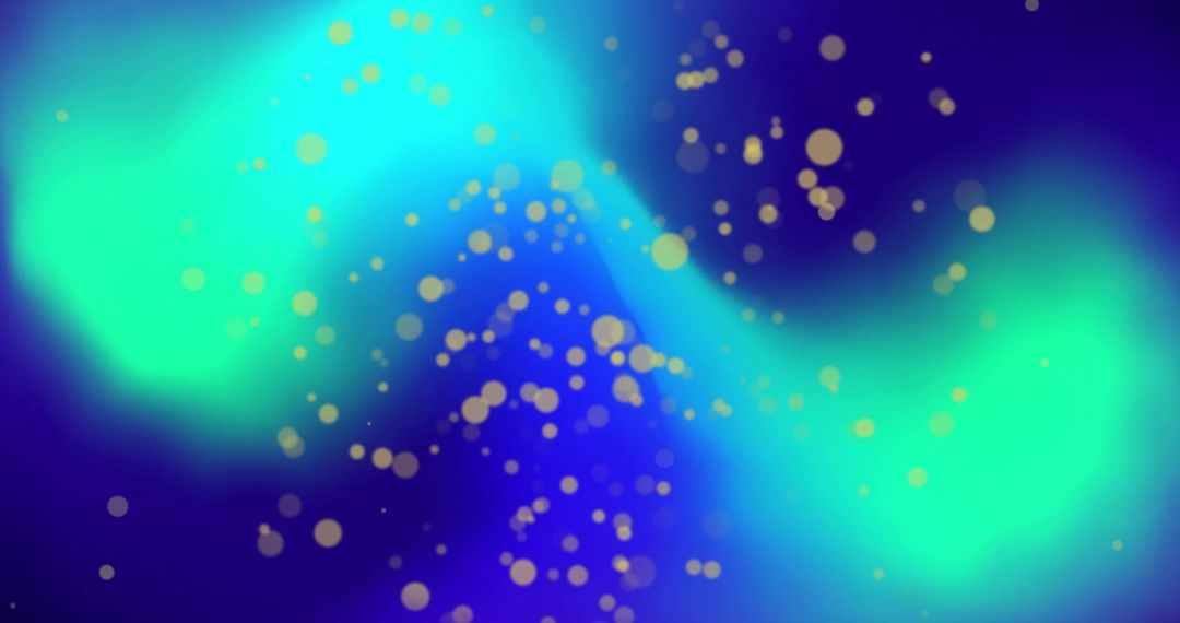 Vibrant Yellow & Green Neon Abstract on Blue