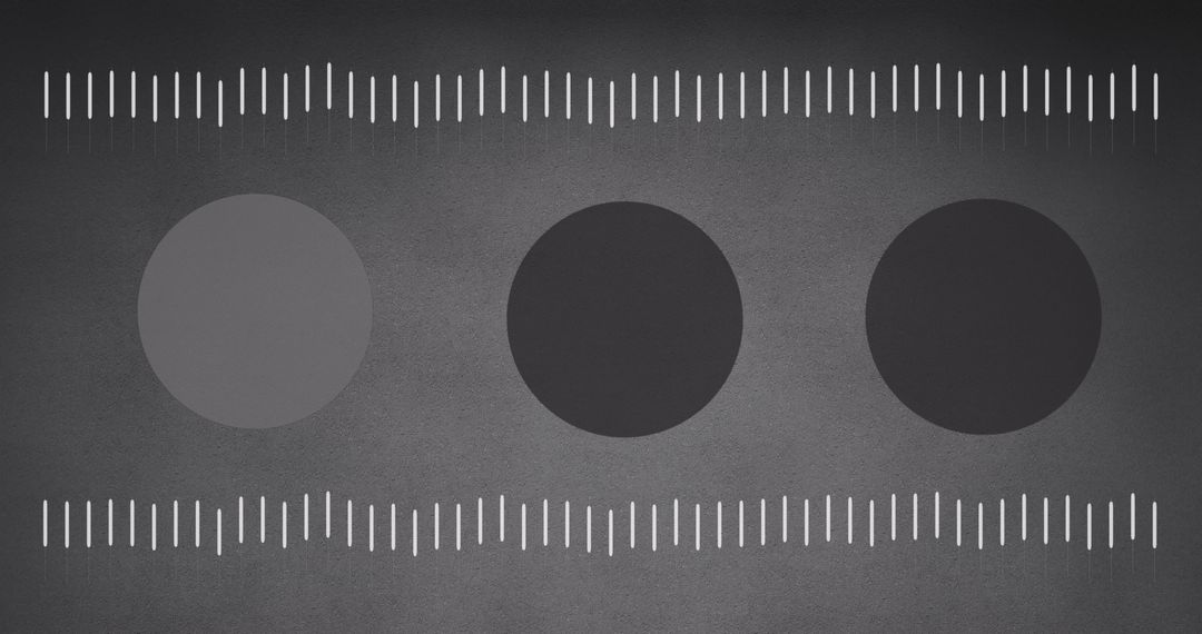 Abstract Digital Audio Waveform on Gray Background