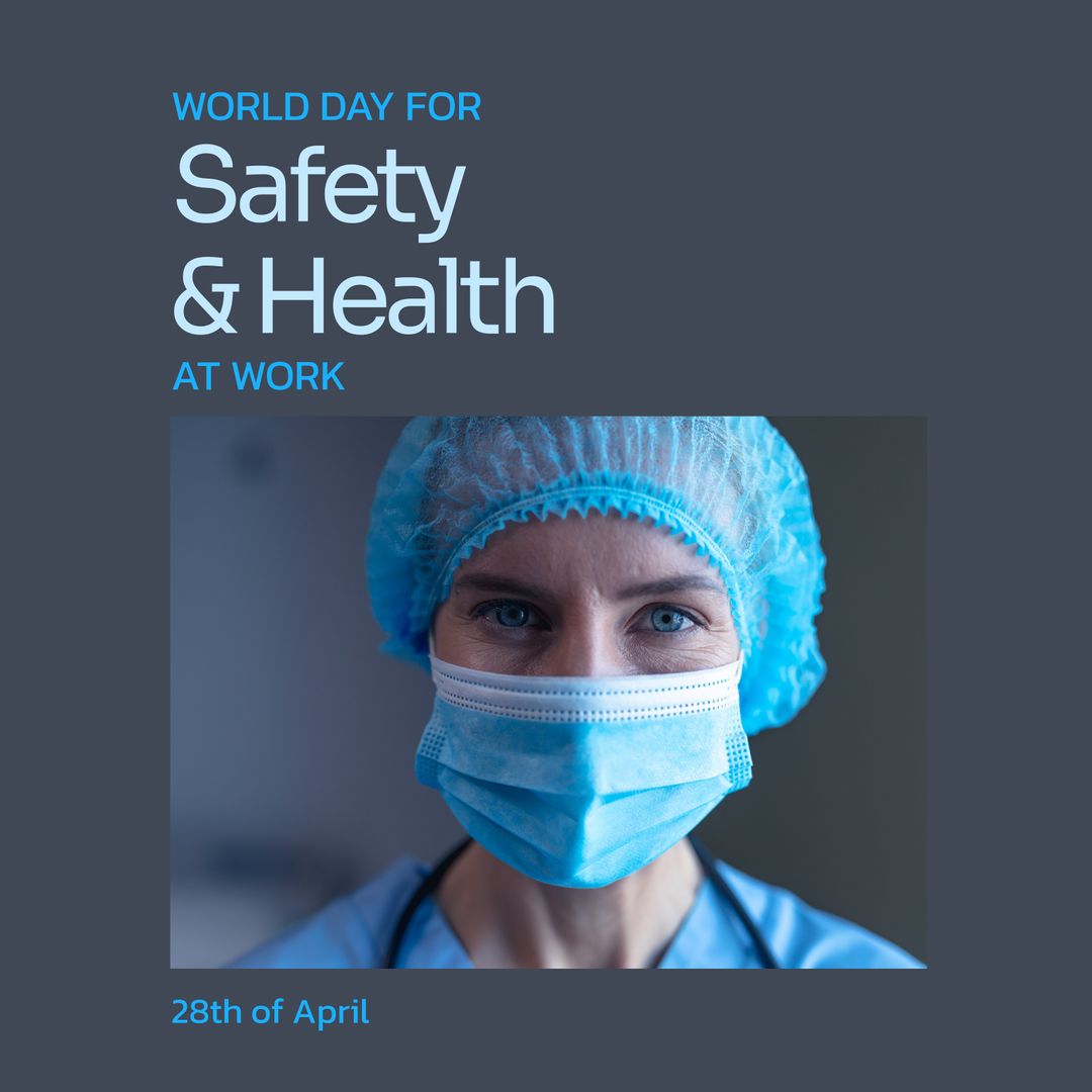 World Day for Safety and Health at Work with Focused Female Surgeon