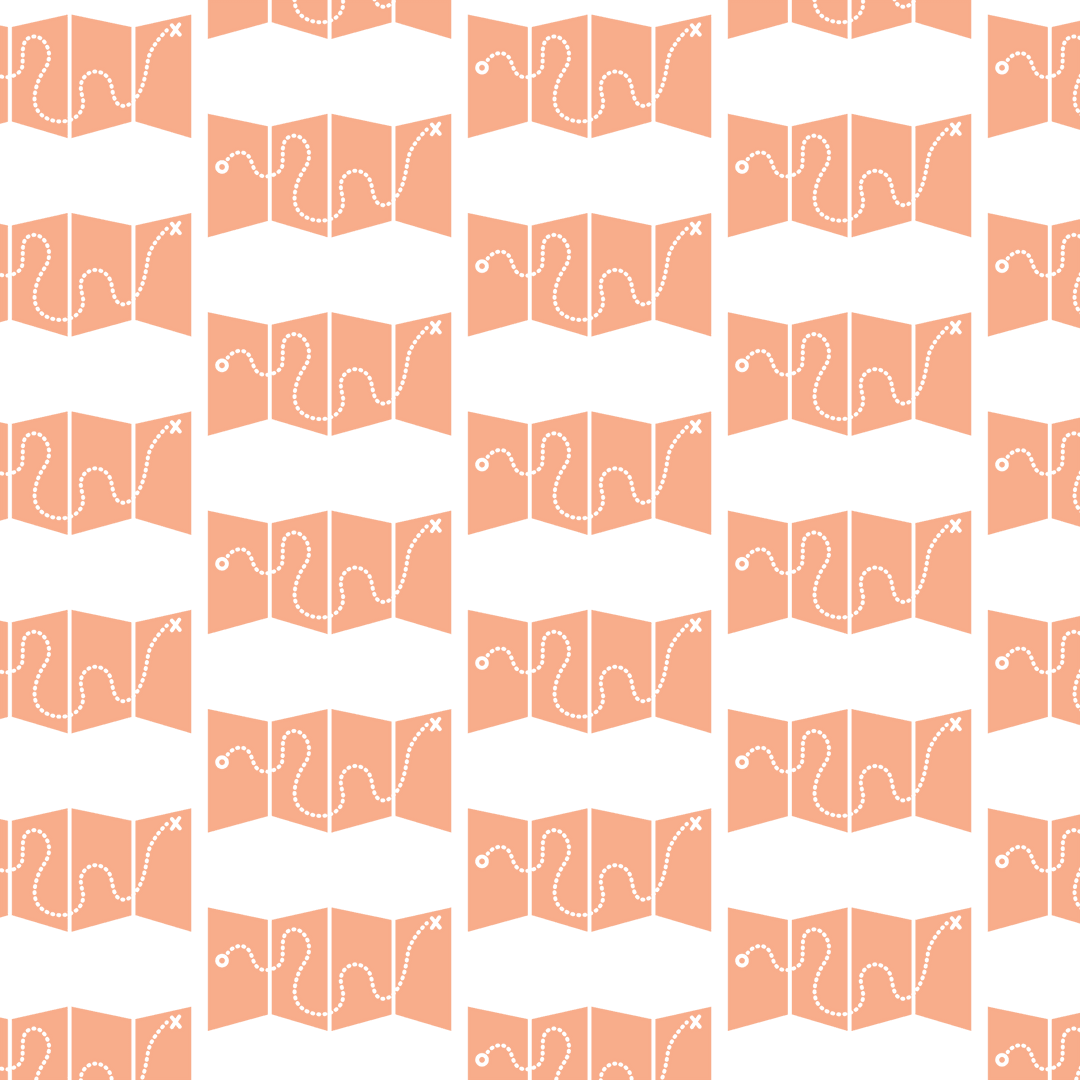 Salmon Geometric Pattern on Transparent Background Seamless Repeat