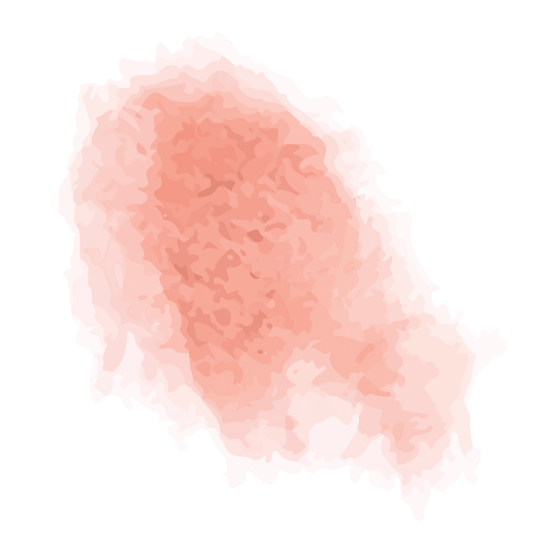 Delicate pink smudge with copy space on transparent background