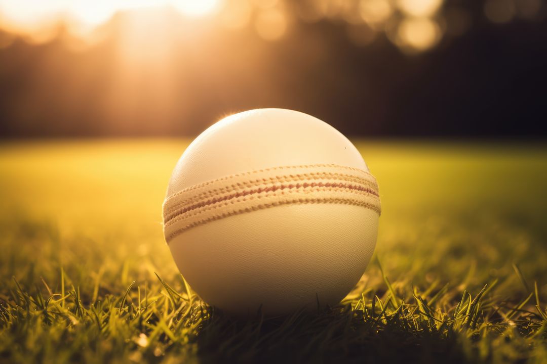 Close up of cricket ball on grass, created using generative ai technology - Free Images, Stock Photos and Pictures on Pikwizard.com