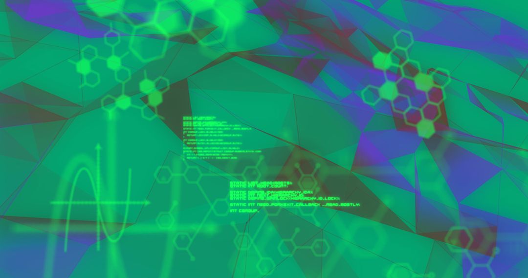 Abstract Digital Interface Display eith Scientific Elements