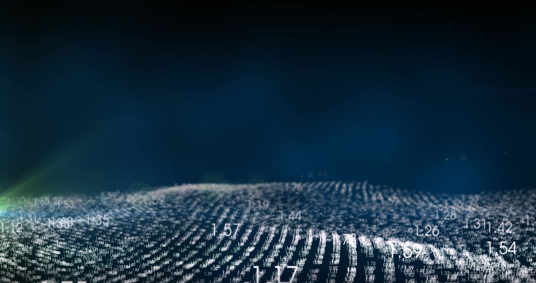 Digital Matrix Data Flow with Futuristic Abstract Numbers