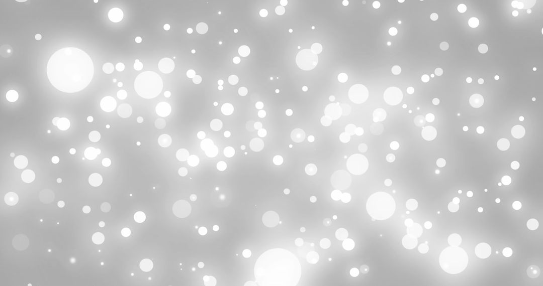 White Sparkling Lights Falling on Grey Background