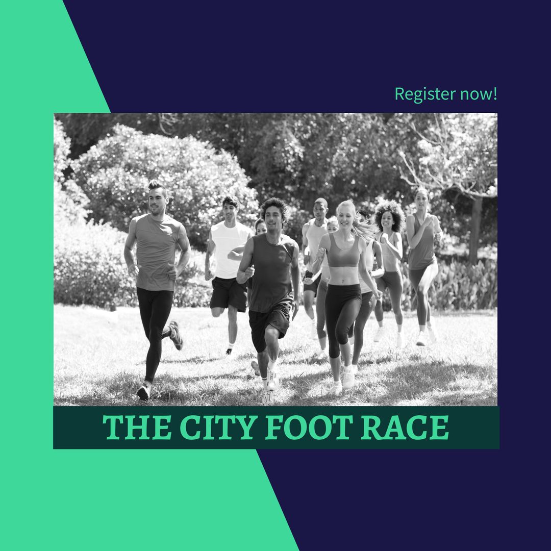 Diverse Group Participating in City Foot Race Event - Download Free Stock Templates Pikwizard.com