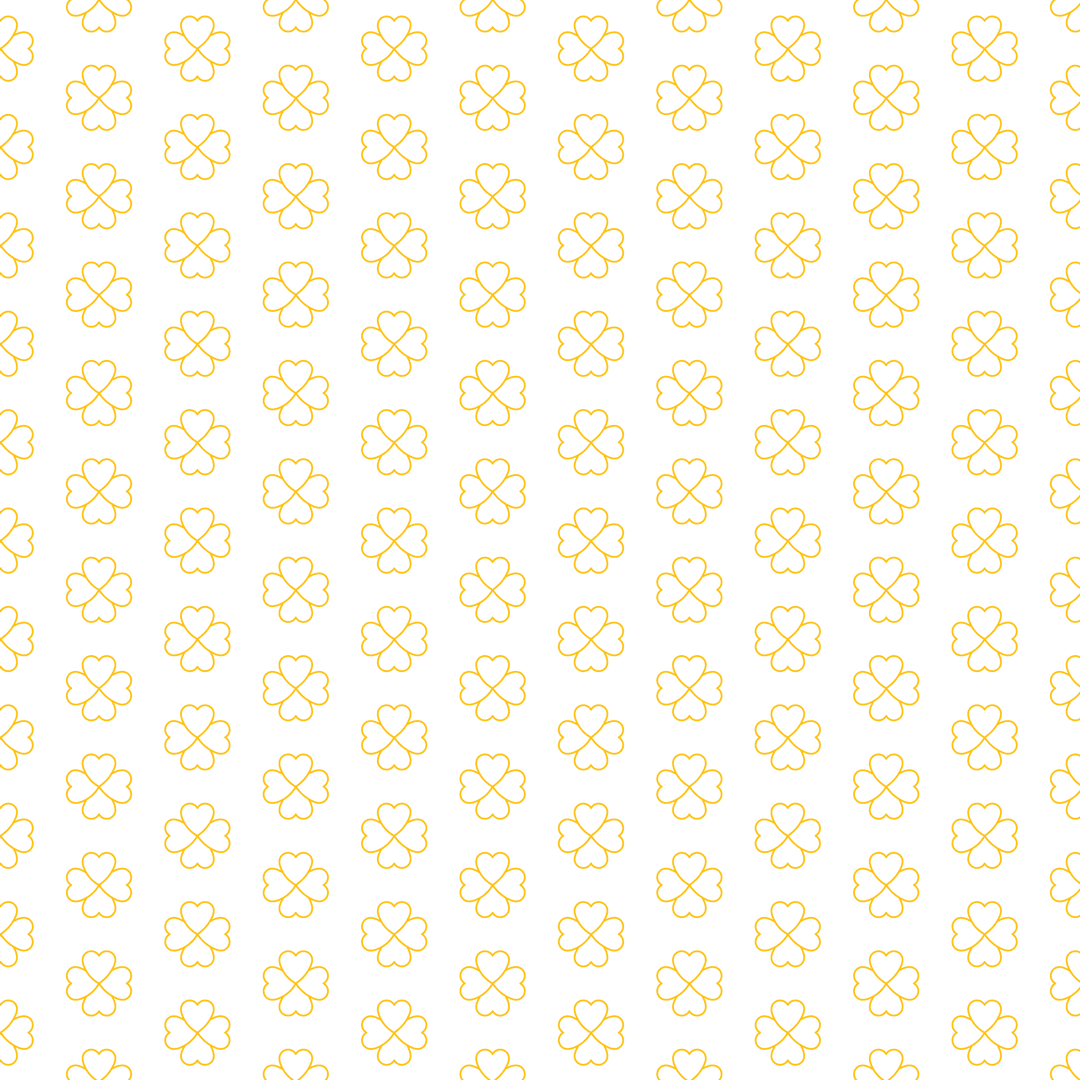 Yellow Clovers on Transparent Background Floral Pattern Design