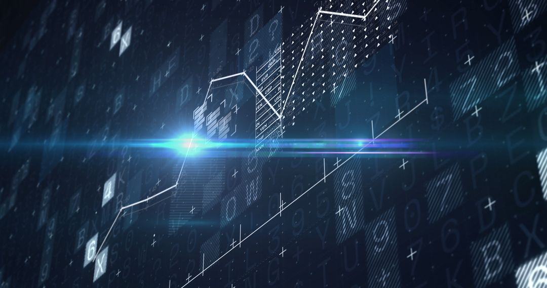 Financial Data Analyzing with Abstract Digital Concept