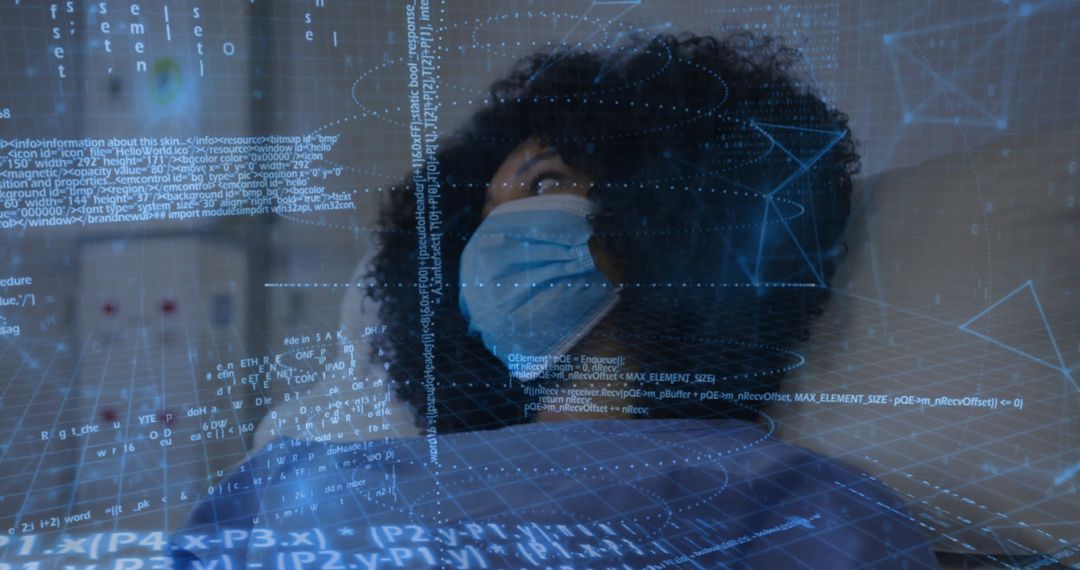 Augmented Reality Medical Interface with Female Patient and Digital Data