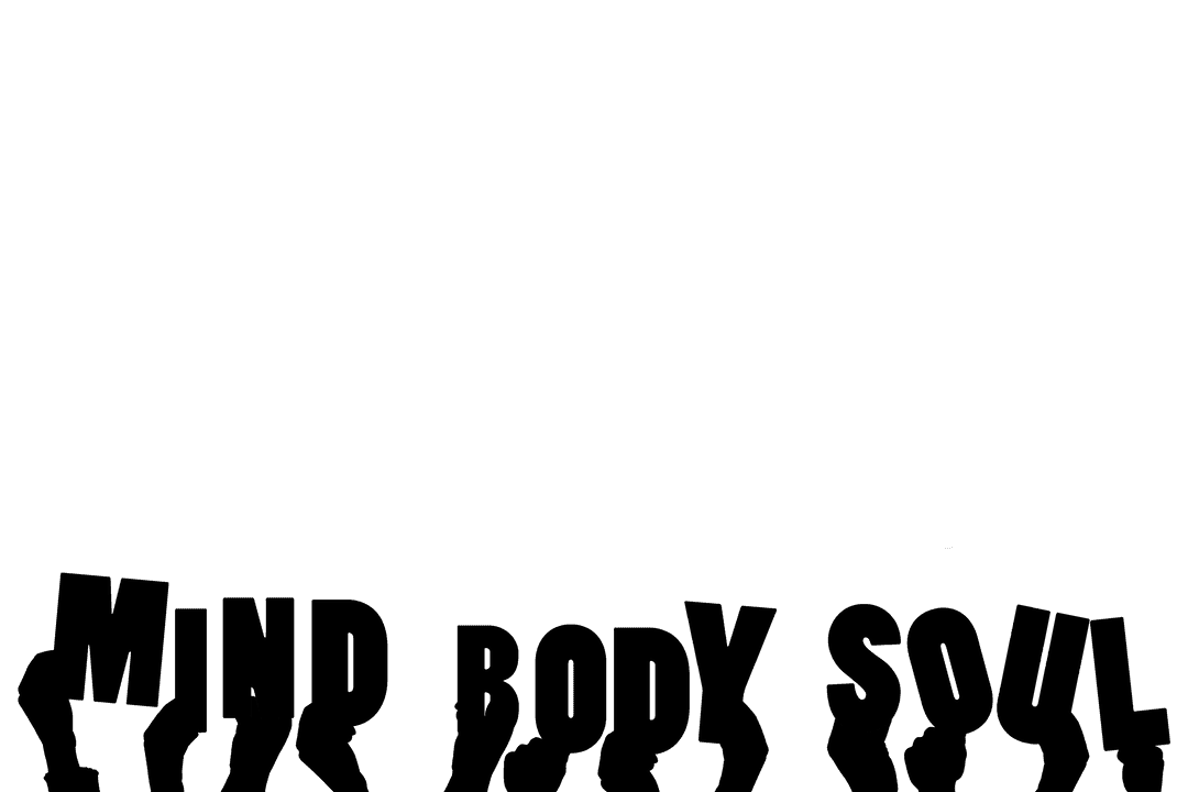 Mind Body Soul Text Combined With Hands Illustration on Transparent Background