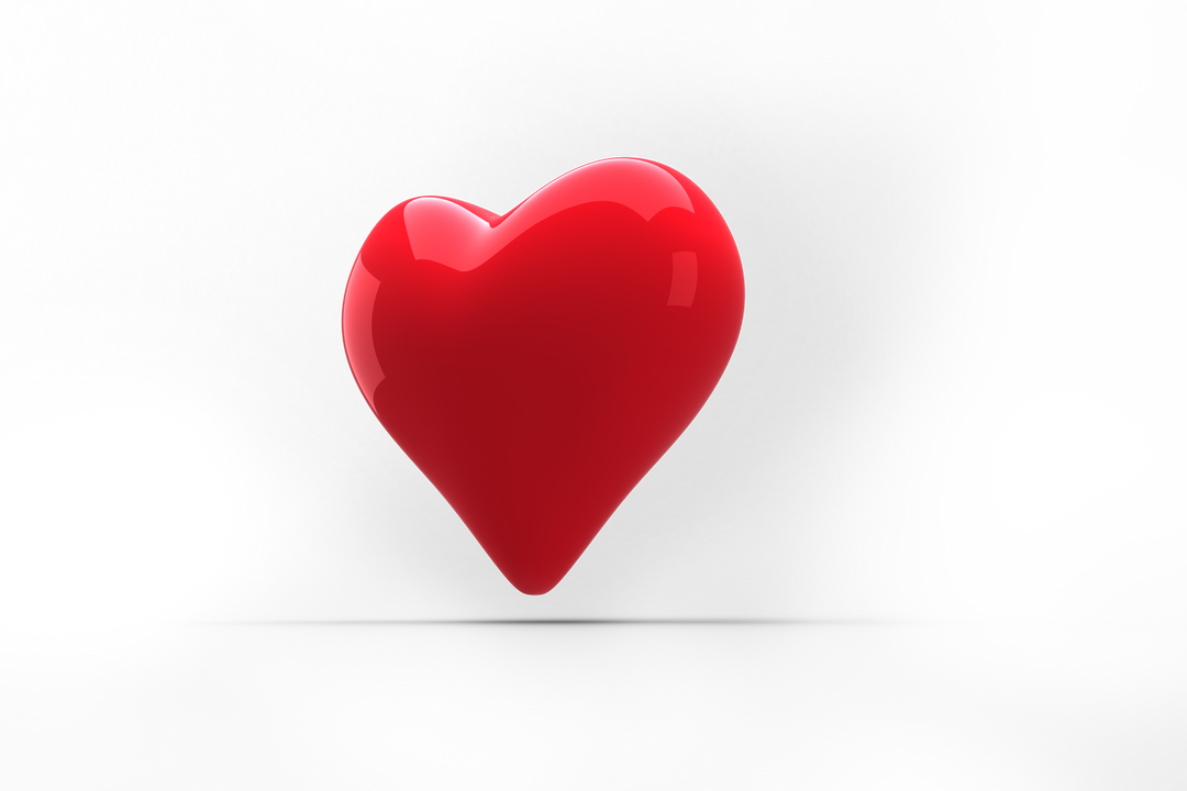 Red Shiny 3D Heart Icon on Transparent Background - Download Free Stock Images Pikwizard.com