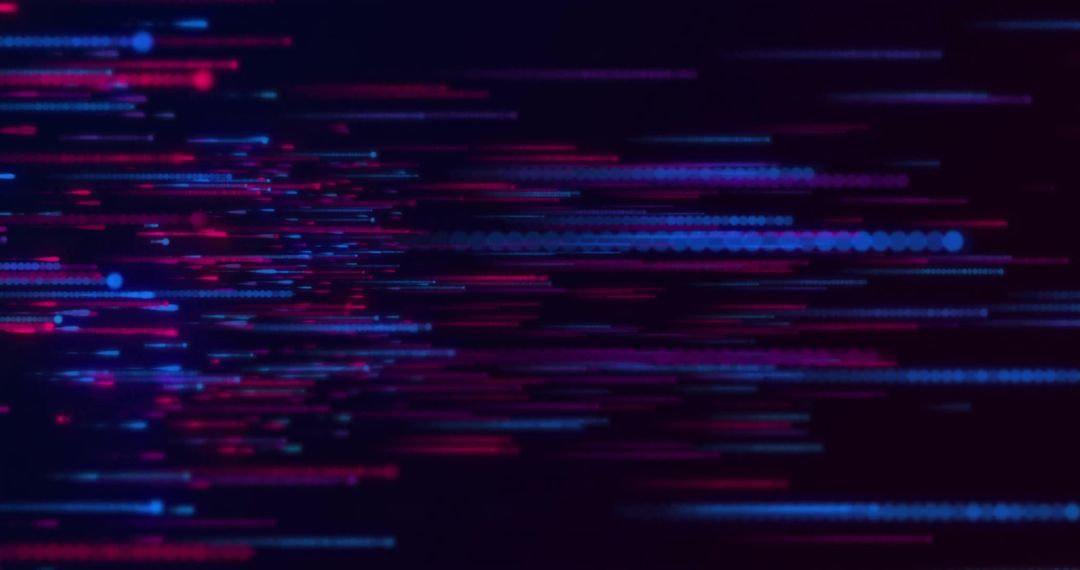 Futuristic Neon Light Trails on Dark Background