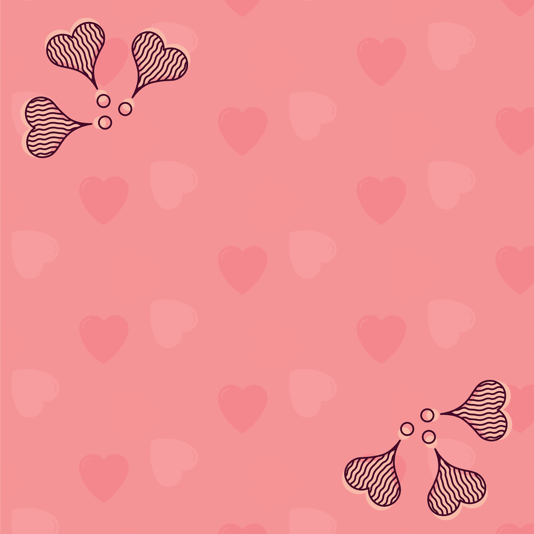 Transparent Vector Card with Hearts for Valentine's Day