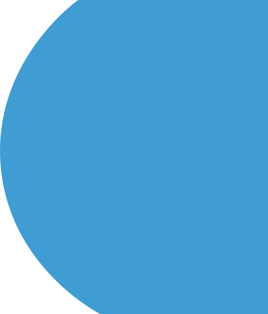 Blue Rounded Shape on Transparent Background