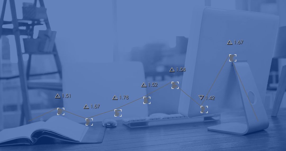 Digital Data Analysis on Modern Office Desk