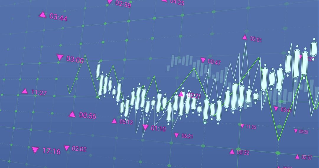 Abstract Data Visualization on Blue Background for Technology Concept
