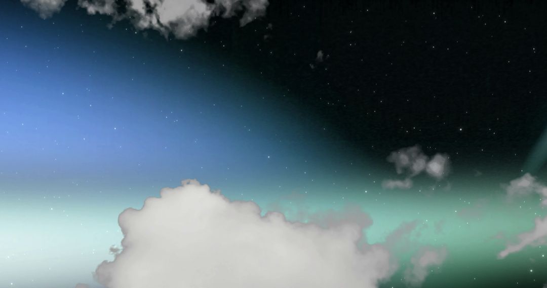 Twilight Sky with Stars and Glowing Horizon