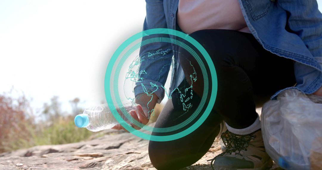 Volunteer Engages in Environmental Cleanup with Eco-Friendly Approach