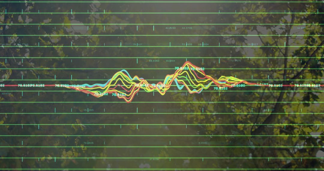 Abstract Data Visualization with Nature Background