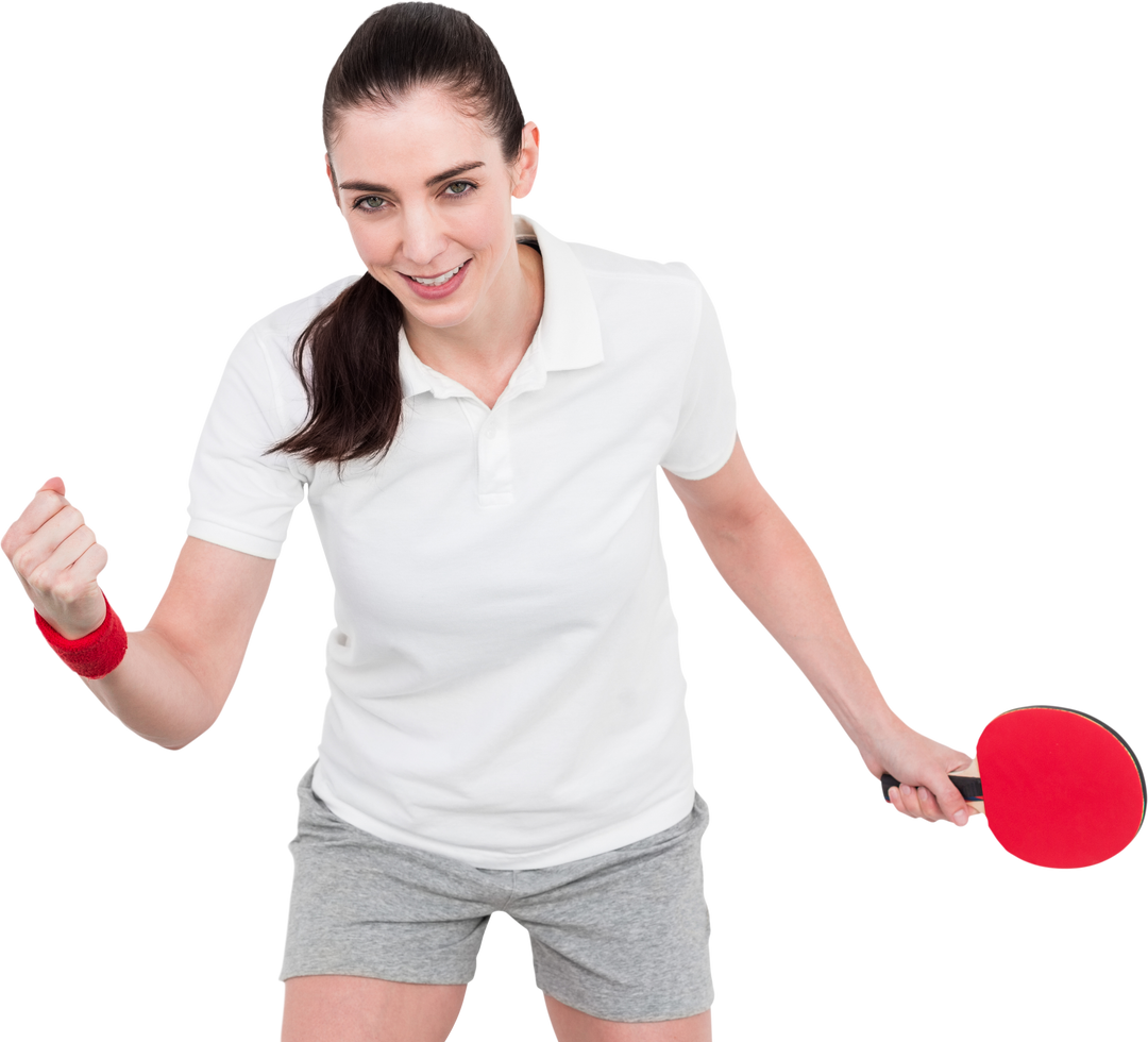 Transparent Image of Confident Female Athlete Playing Ping Pong - Download Free Stock Images Pikwizard.com