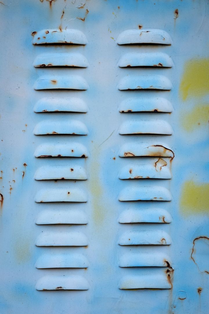 Rusty Industrial Metal Vents with Weathered Texture