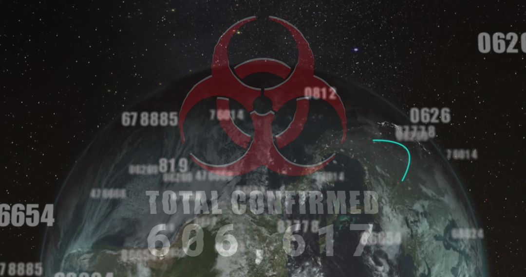 Global Pandemic Graphic Illustration with Virus Cases