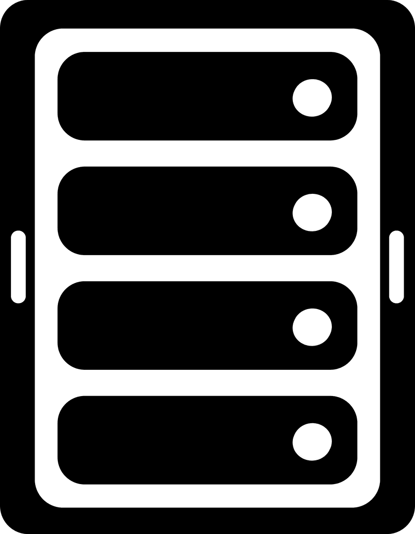 Transparent Vector Illustration of Server Icon on White Background