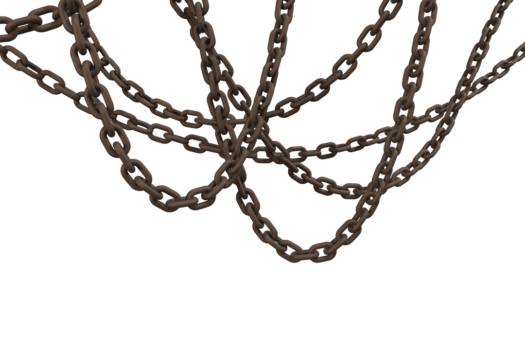 Transparent 3D Linked Metallic Chains Hanging Overlapping Layers - Download Free Stock Images Pikwizard.com