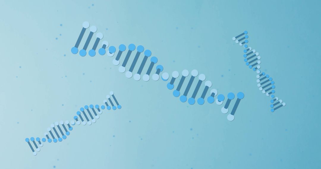 Abstract DNA Strands and Tech Elements on Digital Interface