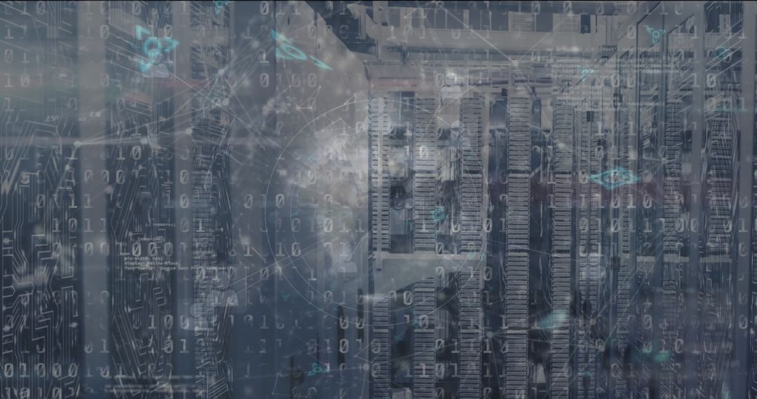 Digital Connections via Network Servers with Global Technology Concept