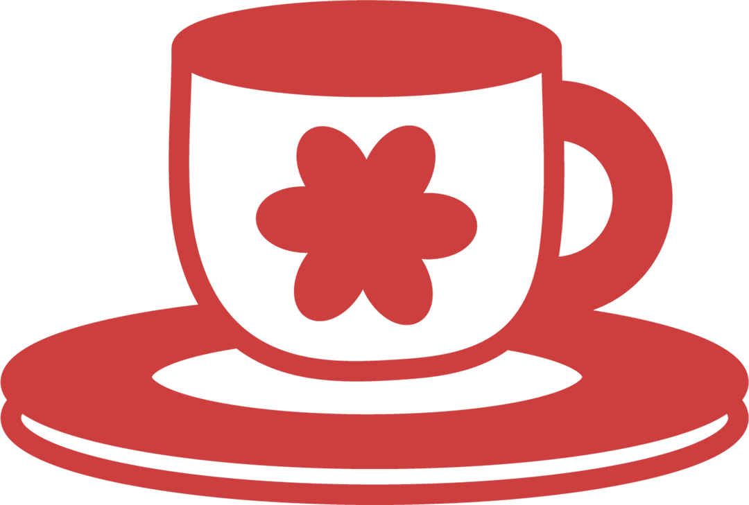 Red Coffee Cup with Flower Design Transparent Vector Illustration - Download Free Stock Images Pikwizard.com