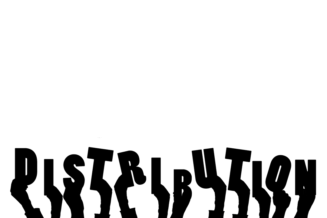 Transparent Hands Holding Distribution Concept Text