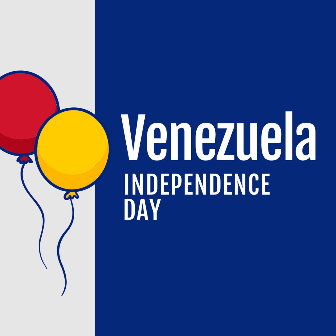 Venezuela Independence Day Celebration with Colorful Balloons