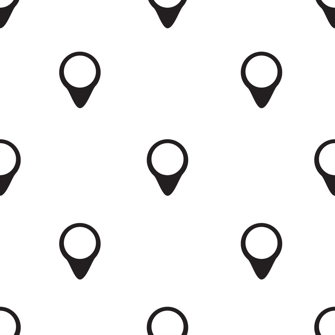 Digital Illustration: Black and White Pattern with Transparent Background