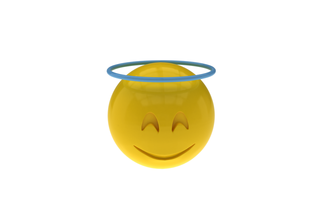 Smiling Transparent 3D Emoji with Halo - Download Free Stock Images Pikwizard.com