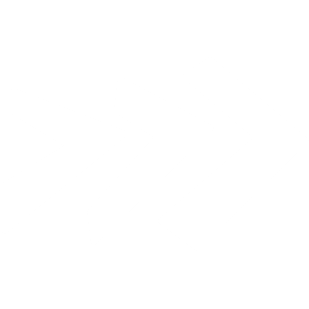 Three White Arrows in Unified Direction on Transparent Background