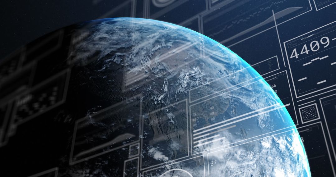 Innovative Digital Data and Network Concept Over Earth