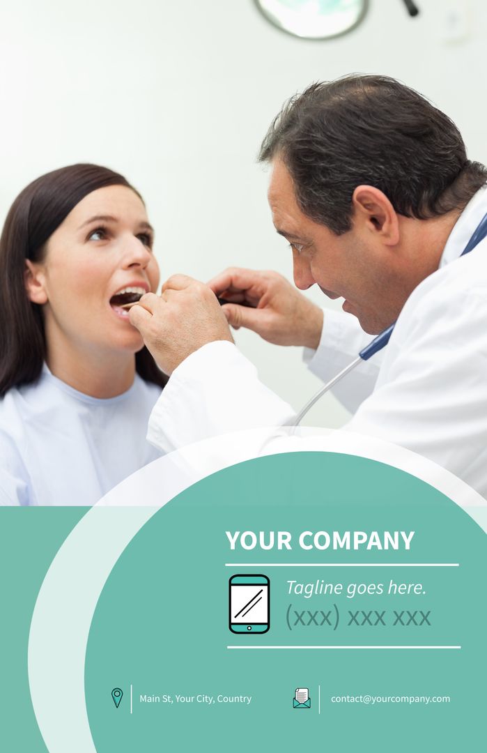 Dentist Examining Female Patient in Dental Clinic Transparent Layout - Download Free Stock Templates Pikwizard.com