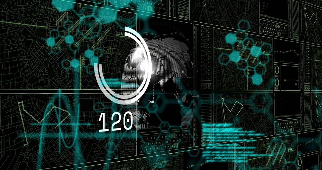 Digital Data and Network Connections Globally Visualizing Technology