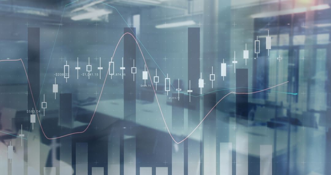 Abstract Financial Data and Business Office Concept