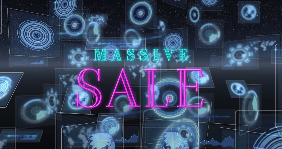 Massive Sale Digital Data Interface Background