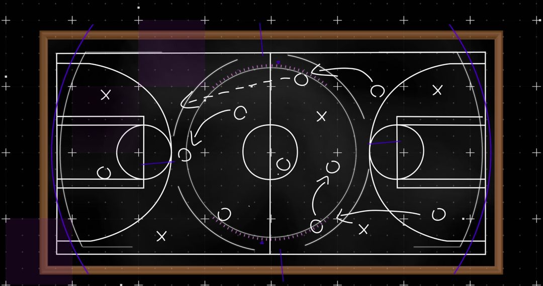 Tactical Football Game Plan on Blackboard for Strategy Visualization