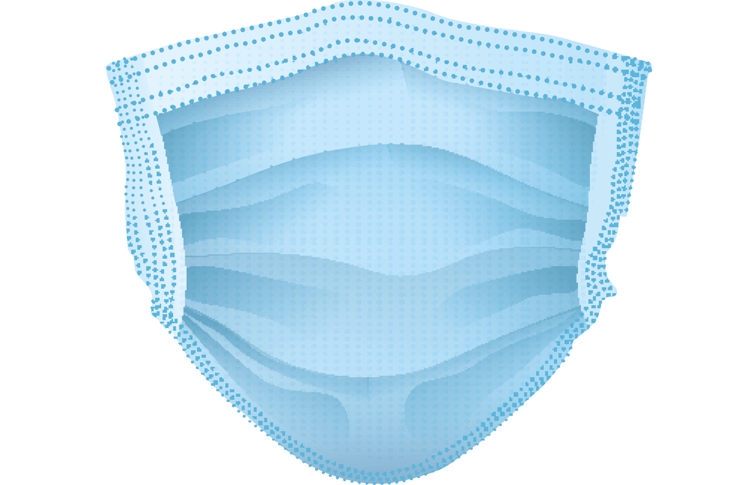 Transparent Background Medical Mask Vector Illustration