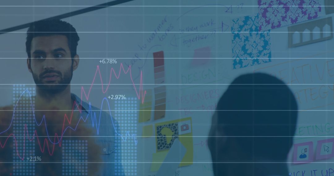 Business Presentation: Professional Team Analyzing Graph in Modern Office