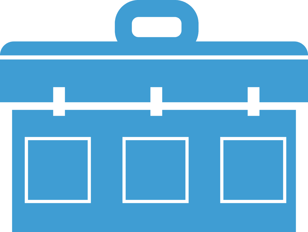 Digital Blue Board with Copy Space on Transparent Background