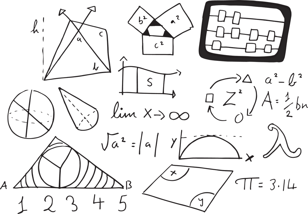 Transparent Geometric Sketch with Abacus - Download Free Stock Images Pikwizard.com