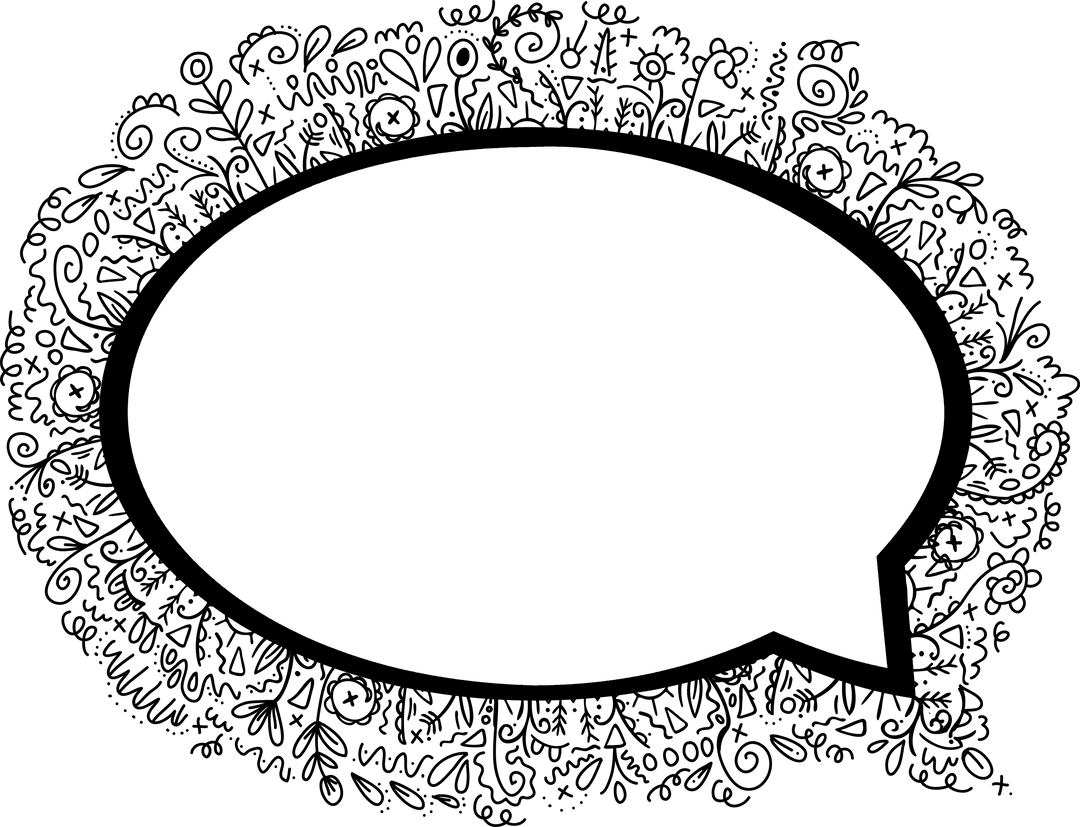 Decorative Speech Bubble on Transparent Background for Messages - Download Free Stock Images Pikwizard.com