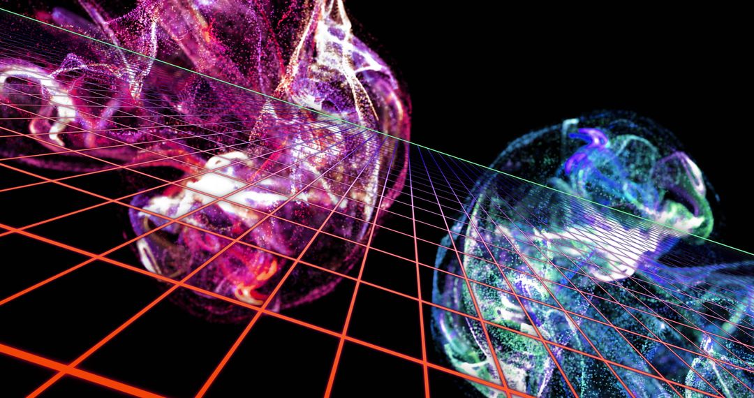 Futuristic Digital Data Network Abstract Visualization