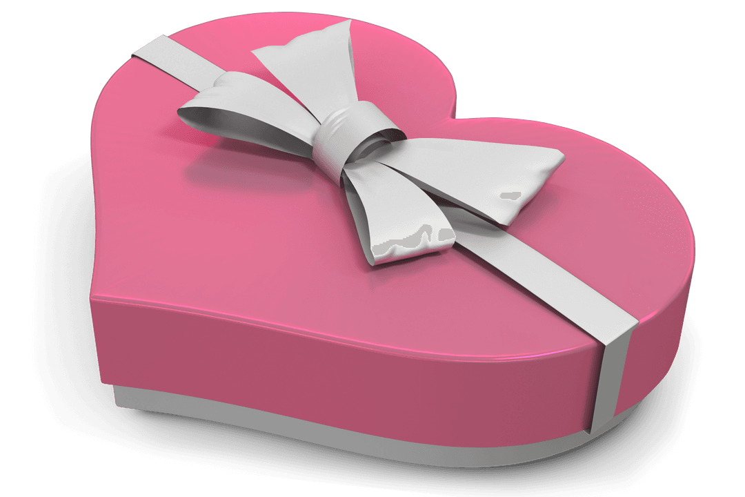 Transparent Heart-Shaped Gift Box with Elegant Bow