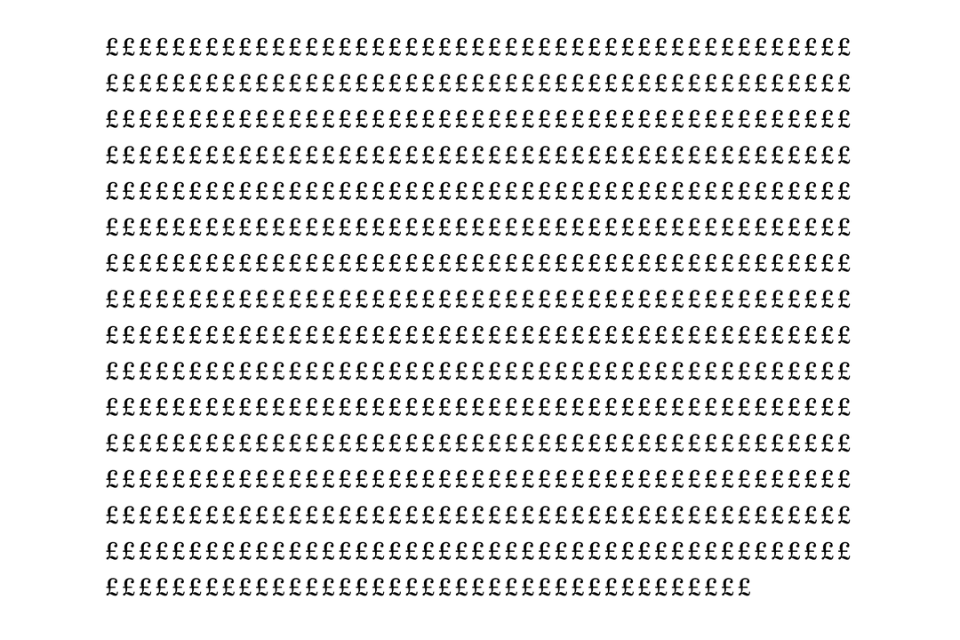 Pound Currency Symbol Pattern on Transparent Background